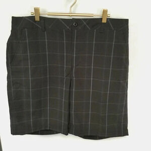 Under Armour‎ Performance Mens Dark Gray Casual Plaid Golf Shorts Size 36R